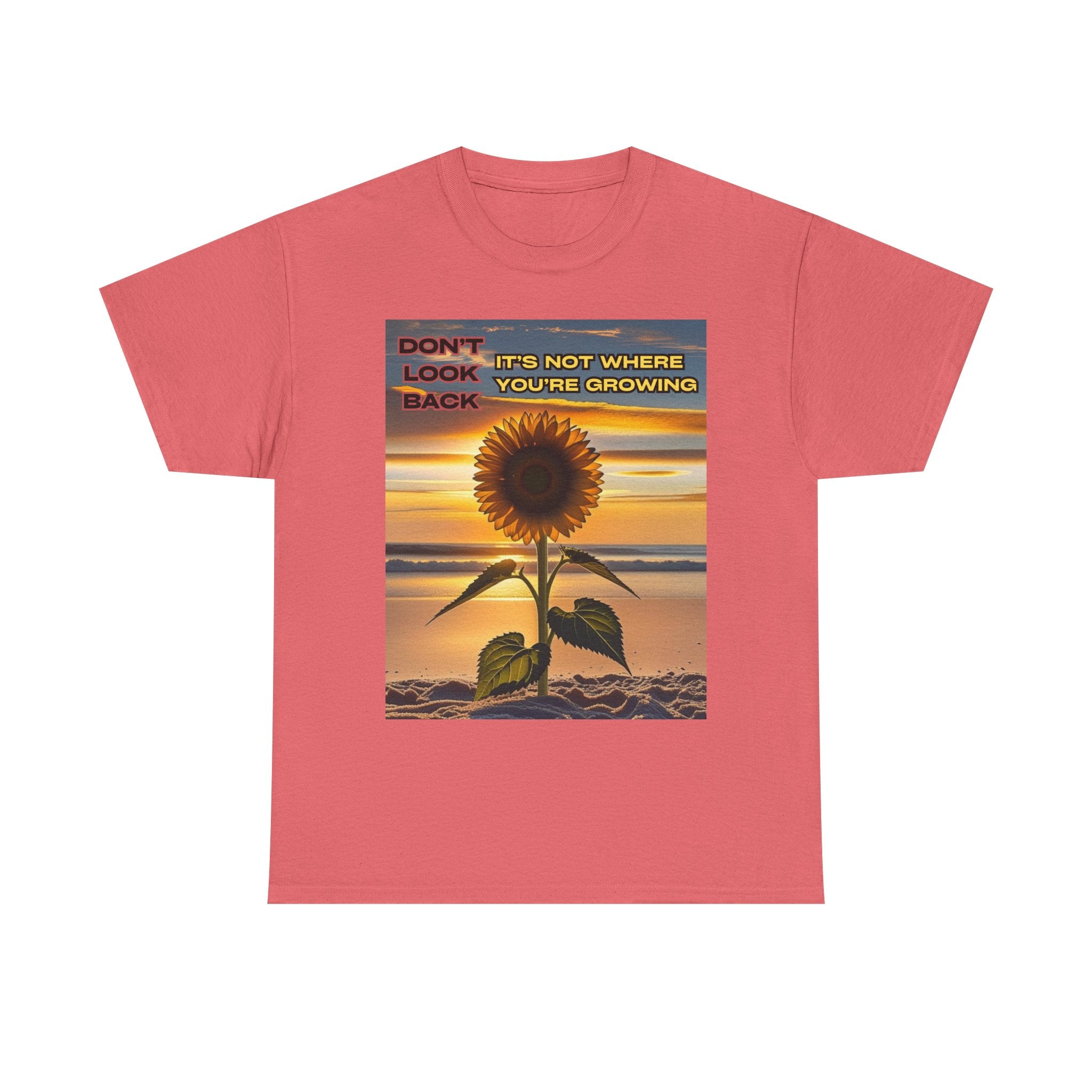 Inspirational Sunflower Tshirt, Focus On Your Growth Tee, Positive Vibes Shirt, Motivational Flower Top, Unisex Graphic Tee