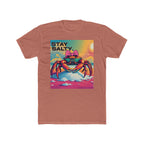 Funny Beach Tshirt Stay Salty Unisex Cotton Crew Tee, Crab Graphic Tee, Summer Vacation Tee, Beach Lover Gift, Coastal Tee