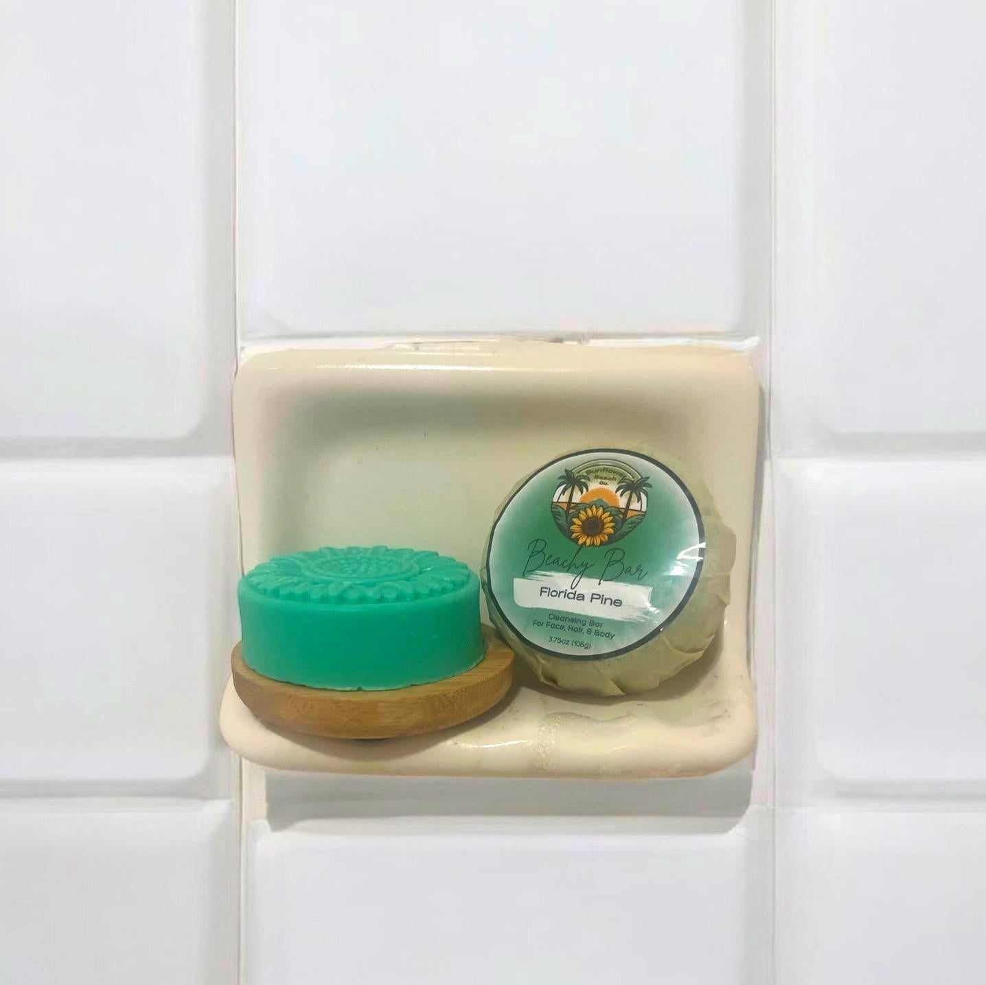 Homemade Soap - Florida Pine - 3 in 1 - Face, Hair, Body - Beachy Bar Soap