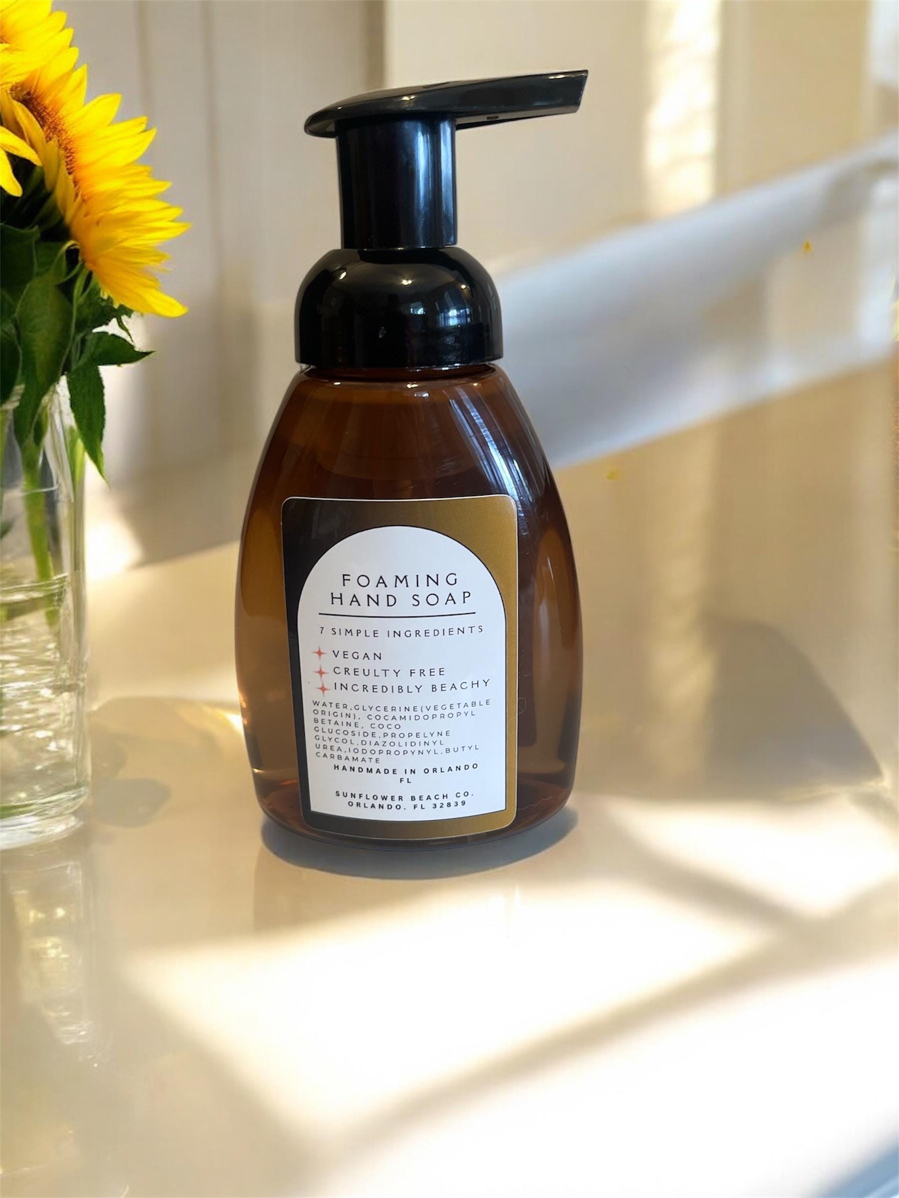 Sunflower Shores - Foaming Hand Soap - Homemade Natural Recipe With Essential Oils