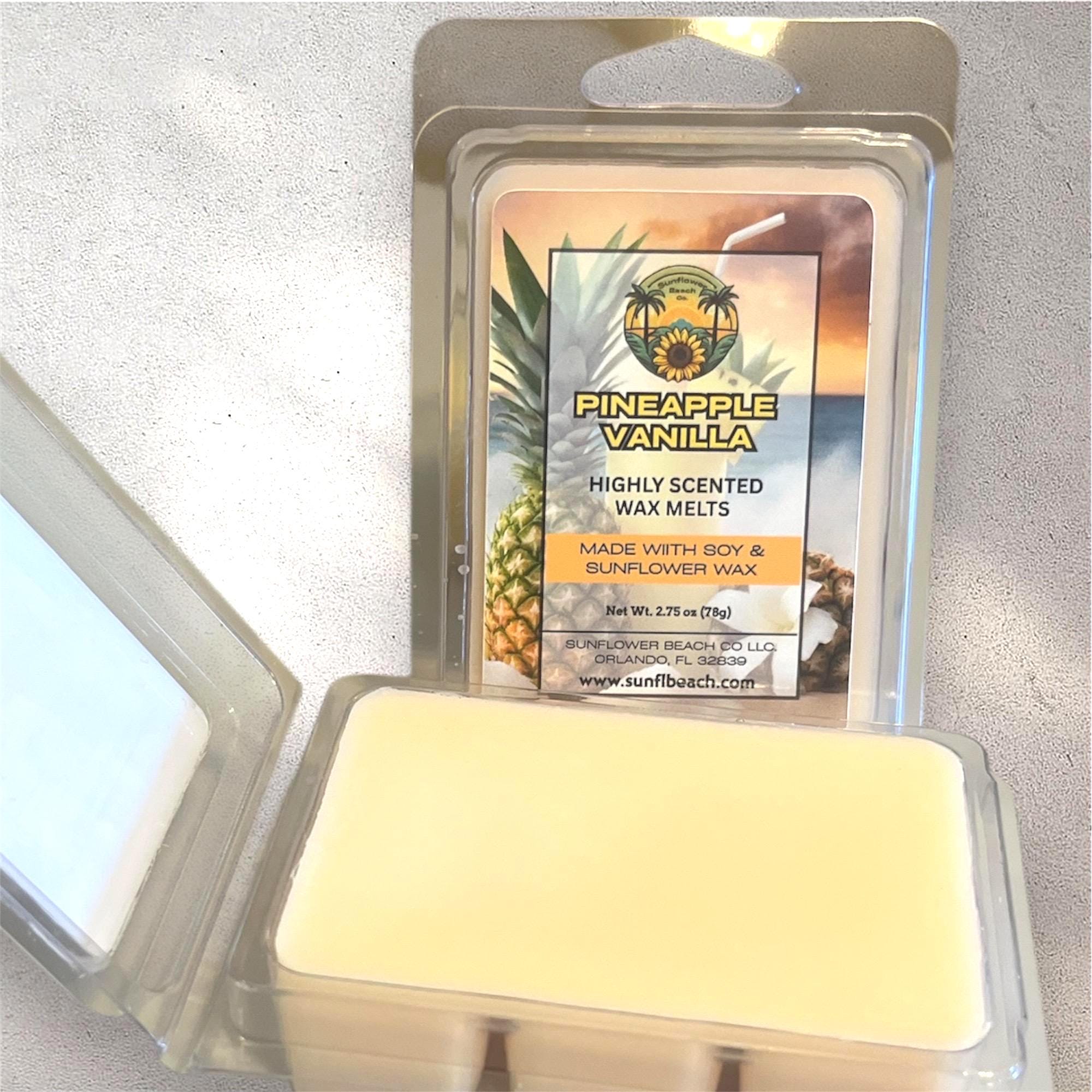Pineapple Vanilla - Scented Wax Melts -Soy Wax Melts - Sunflower Wax - Handmade