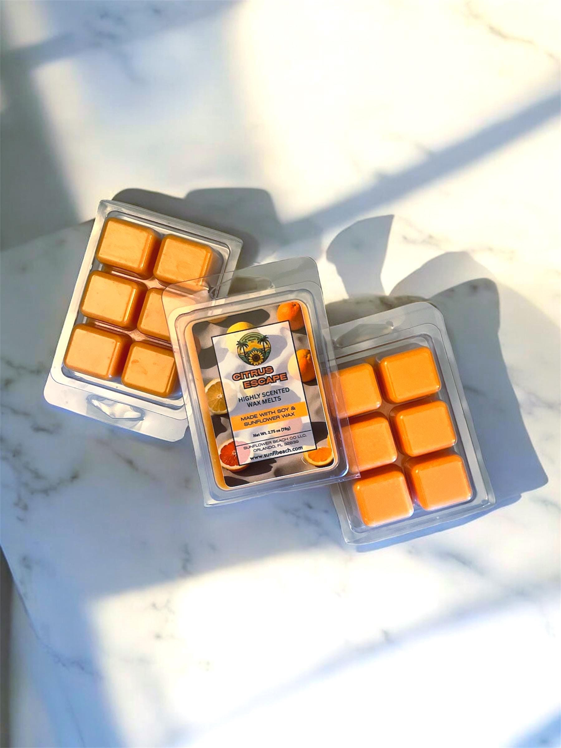 Citrus Escape - Scented Wax Melts - Soy & Sunflower Wax - Handmade & Highy Scented