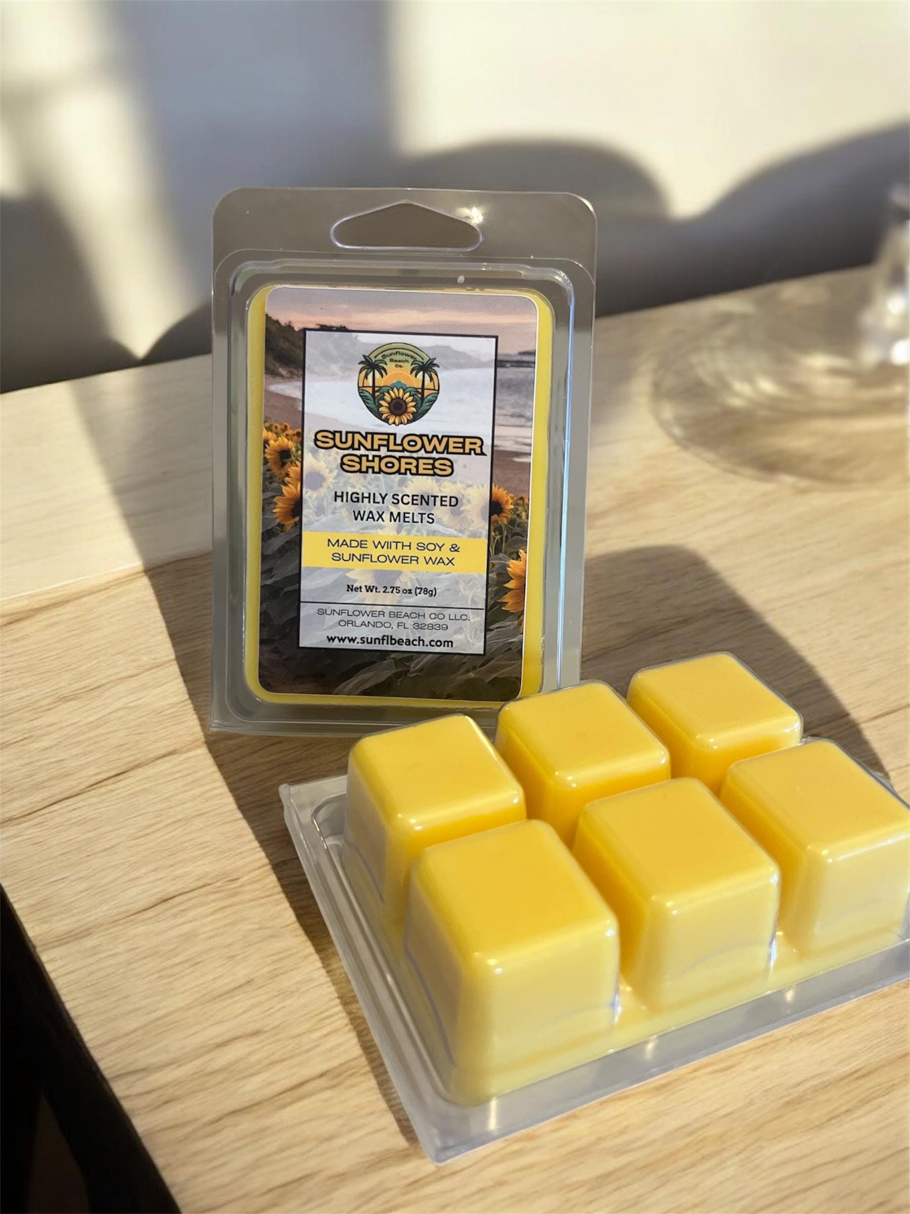 Sunflower Shores - Scented Wax Melts- Soy Wax Melts, Sunflower Wax, Handmade , Home Fragrance, Wax Tart, Wax Tarts, Candle Wax Melts