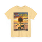 Inspirational Sunflower Tshirt, Focus On Your Growth Tee, Positive Vibes Shirt, Motivational Flower Top, Unisex Graphic Tee