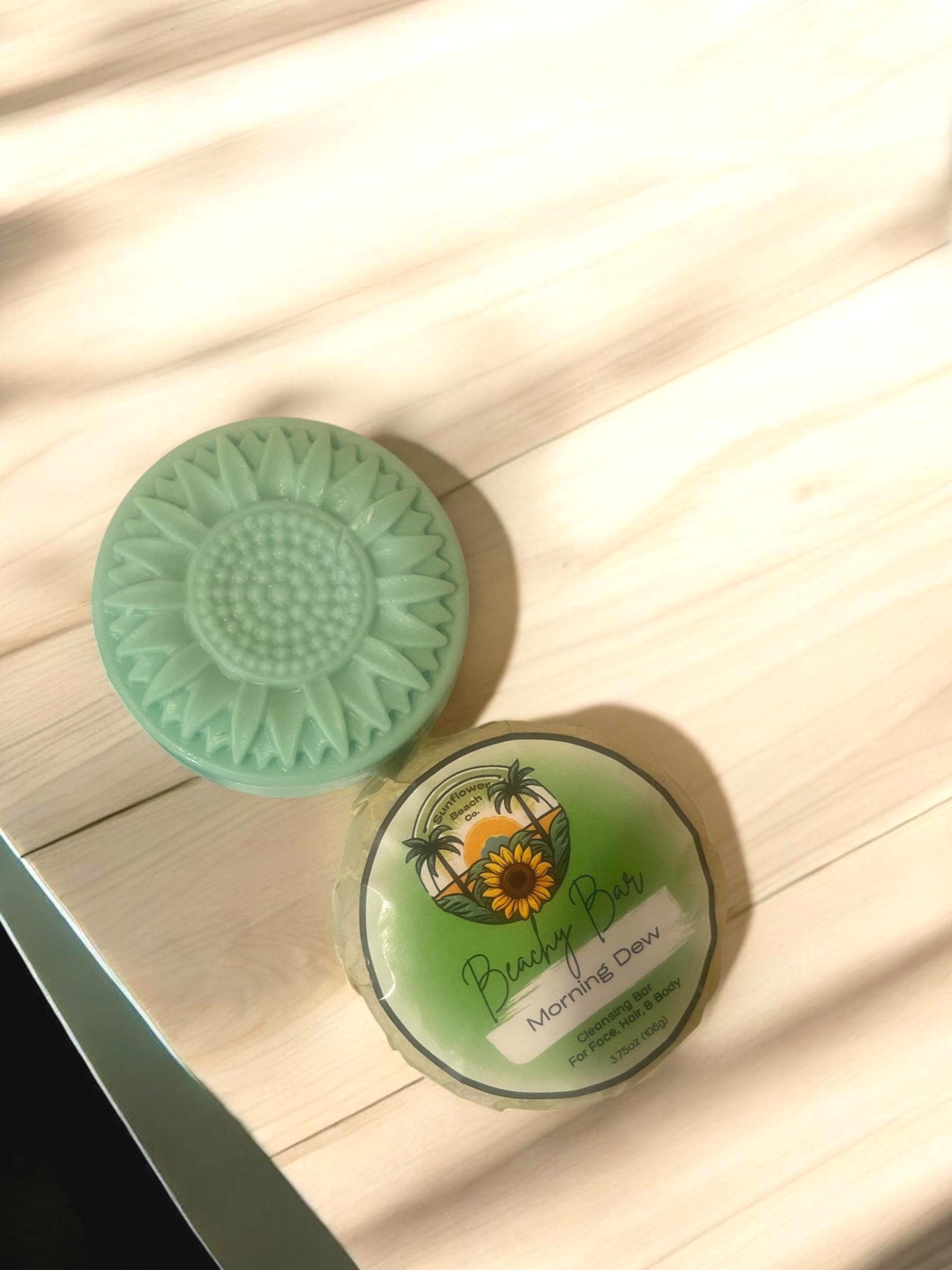Homemade Soap - Morning Dew - 3 in 1 Beachy Bar - Face, Hair, Body Cleanser