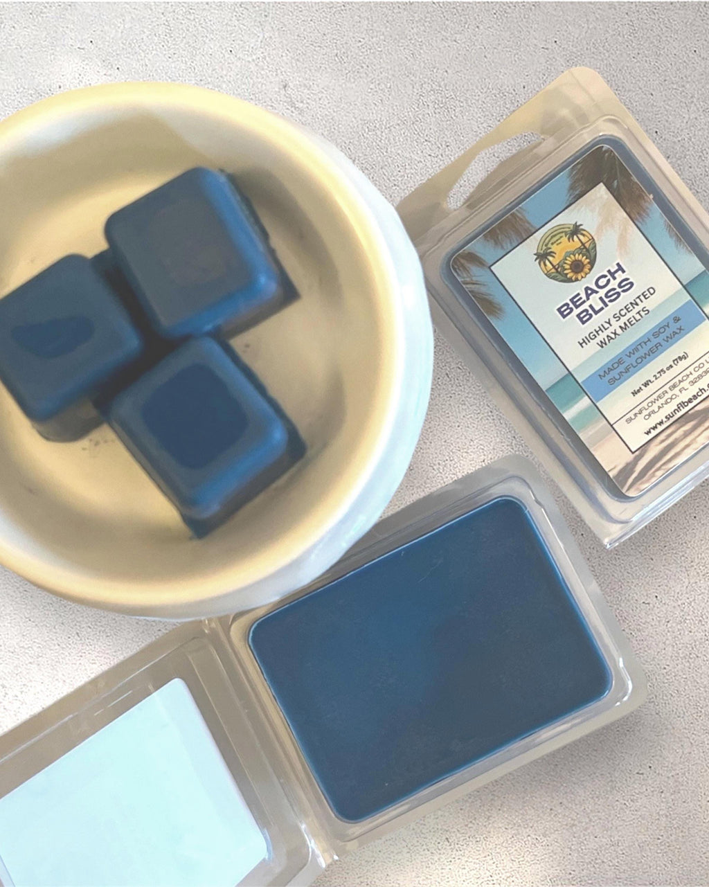 Beach Bliss - Scented Wax Mels -  Soy & Sunflower Wax - Handmade Wax Tarts