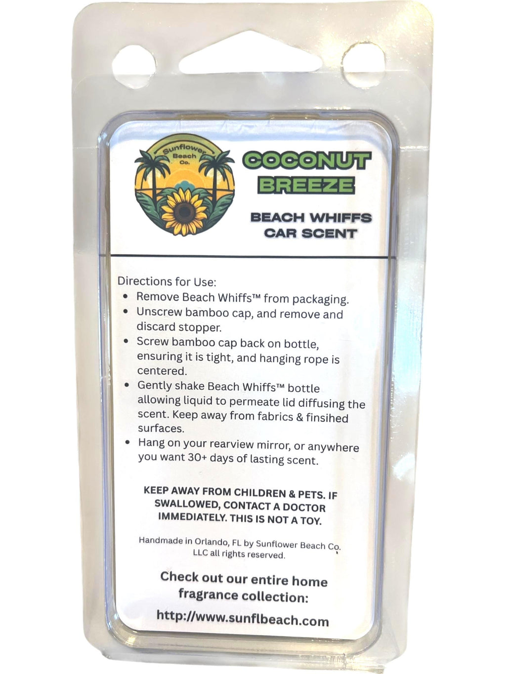 Car Air Freshener - Coconut Breeze - Beach Whiffs™