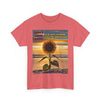 Inspirational Sunflower Tshirt, Focus On Your Growth Tee, Positive Vibes Shirt, Motivational Flower Top, Unisex Graphic Tee