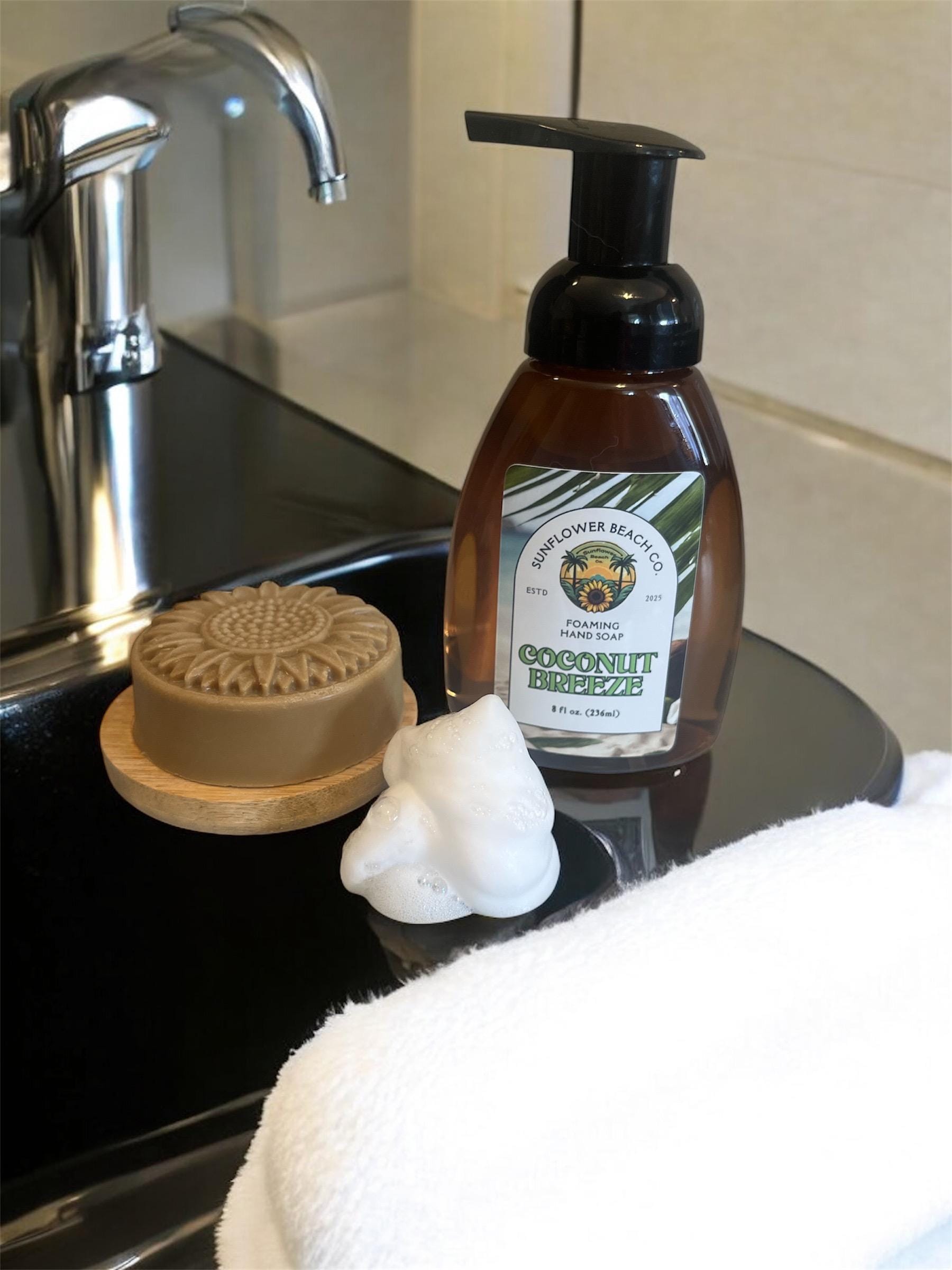 Homemade Soap - Coconut Breeze - 3 in 1 - Face, Hair, Body Wash - Beachy Bar