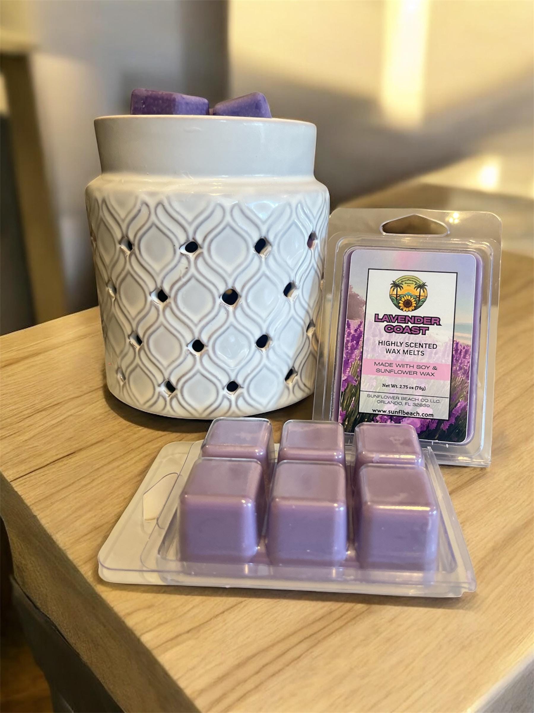 Lavender Coast - Scented Wax Melts- Soy Wax Melts - Sunflower Wax, Handmade