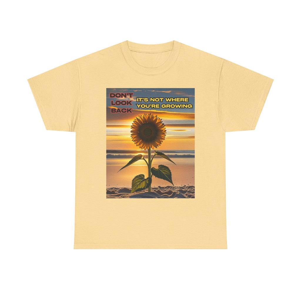 Inspirational Sunflower Tshirt, Focus On Your Growth Tee, Positive Vibes Shirt, Motivational Flower Top, Unisex Graphic Tee