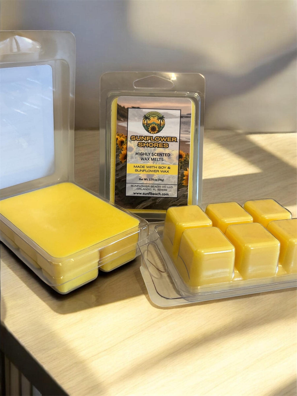 Sunflower Shores - Scented Wax Melts- Soy Wax Melts, Sunflower Wax, Handmade , Home Fragrance, Wax Tart, Wax Tarts, Candle Wax Melts