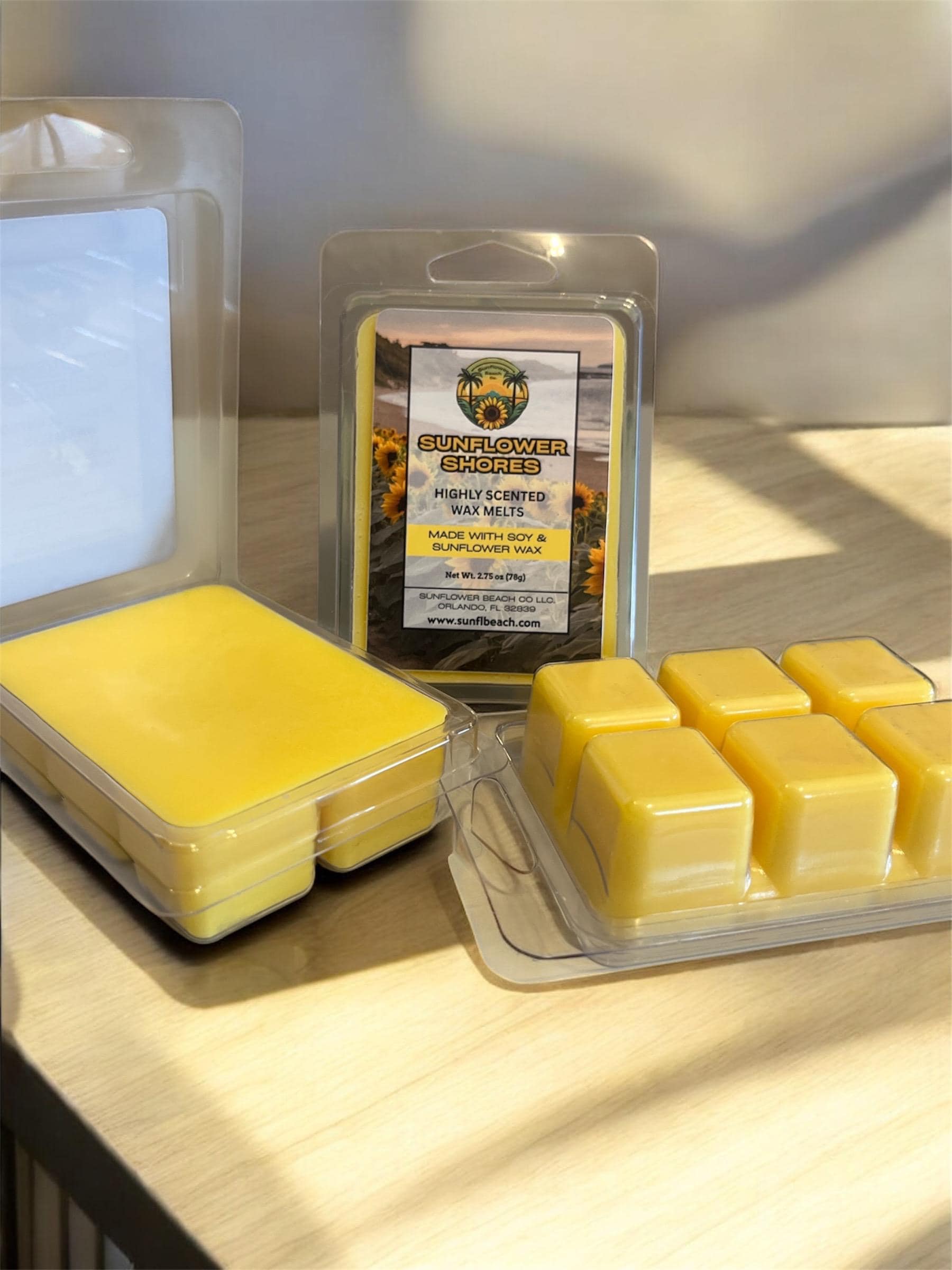 Sunflower Shores - Scented Wax Melts- Soy Wax Melts, Sunflower Wax, Handmade , Home Fragrance, Wax Tart, Wax Tarts, Candle Wax Melts