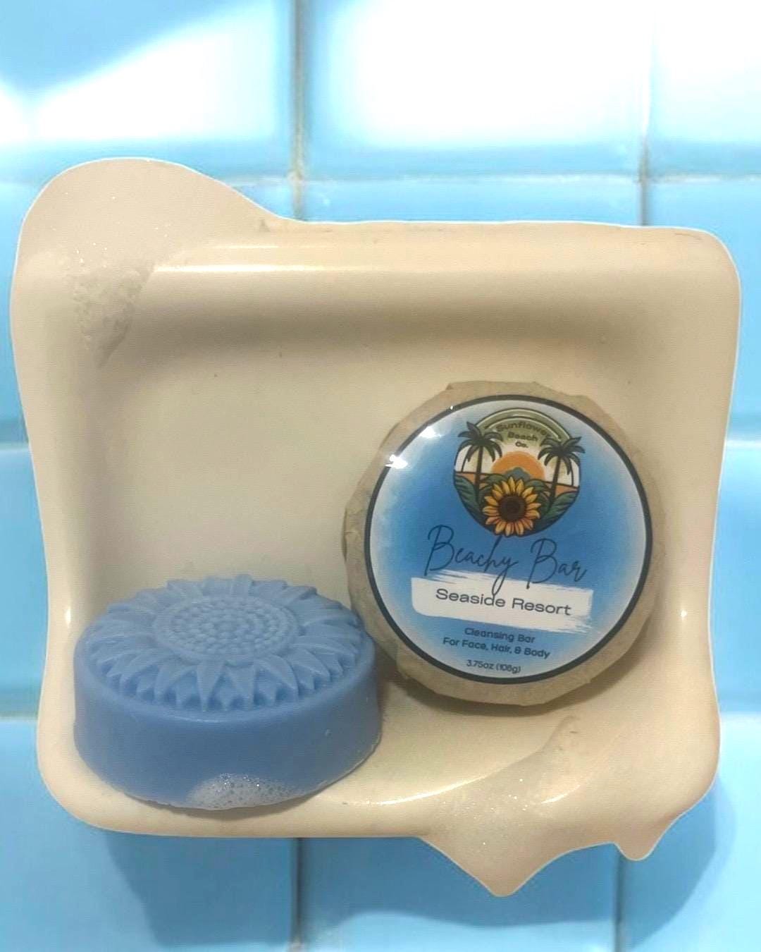 Homemade Soap - Seaside Resort - Natural Soap - 3 in 1 Face, Hair, Body Cleanser - Handmade