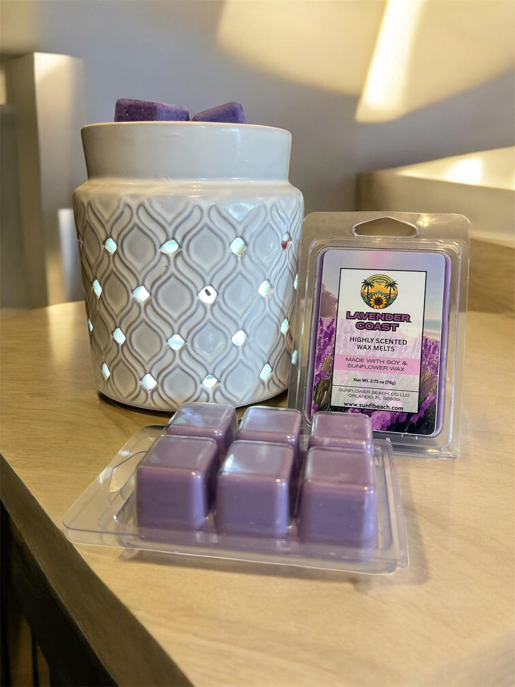 Lavender Coast - Scented Wax Melts- Soy Wax Melts - Sunflower Wax, Handmade