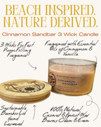 Cinnamon Sandbar - 3 Wick Luxury Candle - Limited Edition Christmas Scent