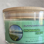 Morning Dew 3 Wick Candle - Fresh, Grassy Scent - Handmade Candle
