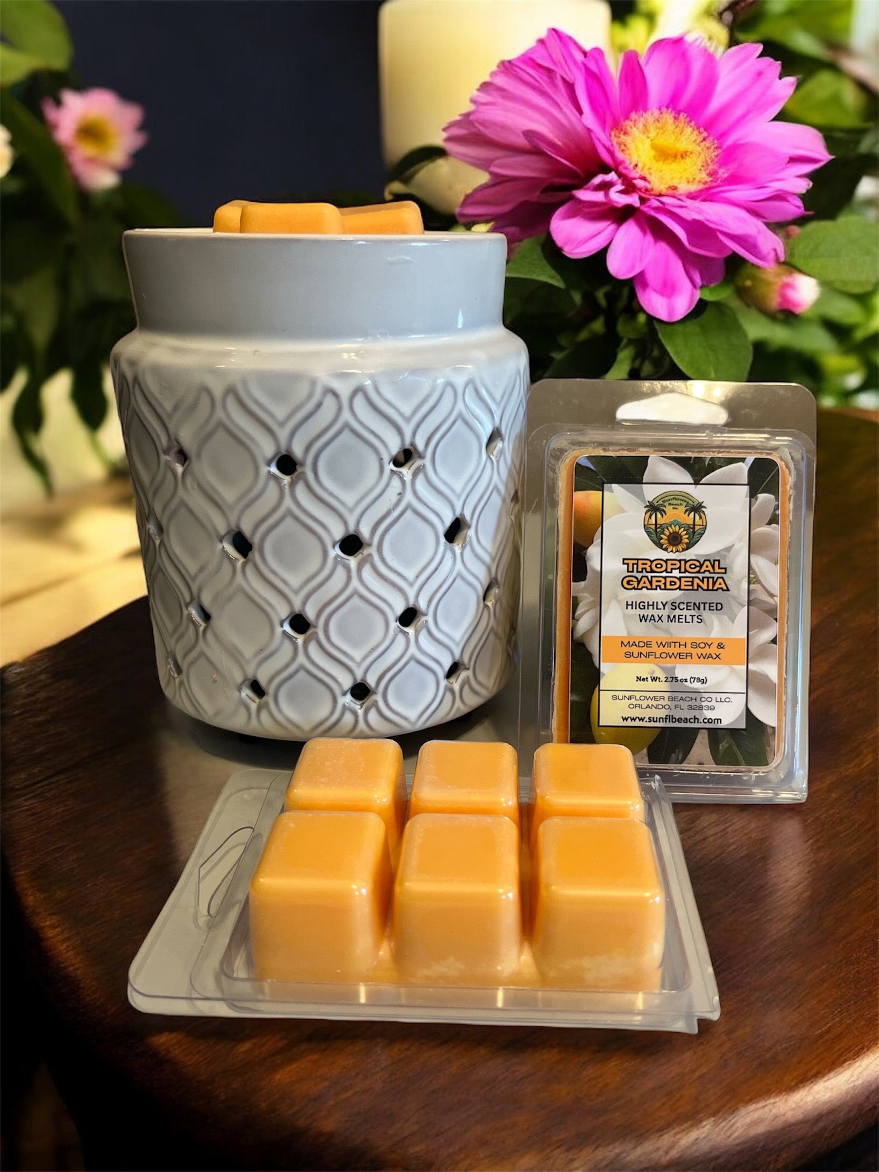 Tropical Gardenia - Scented Wax Melts - Soy & Sunflower Wax