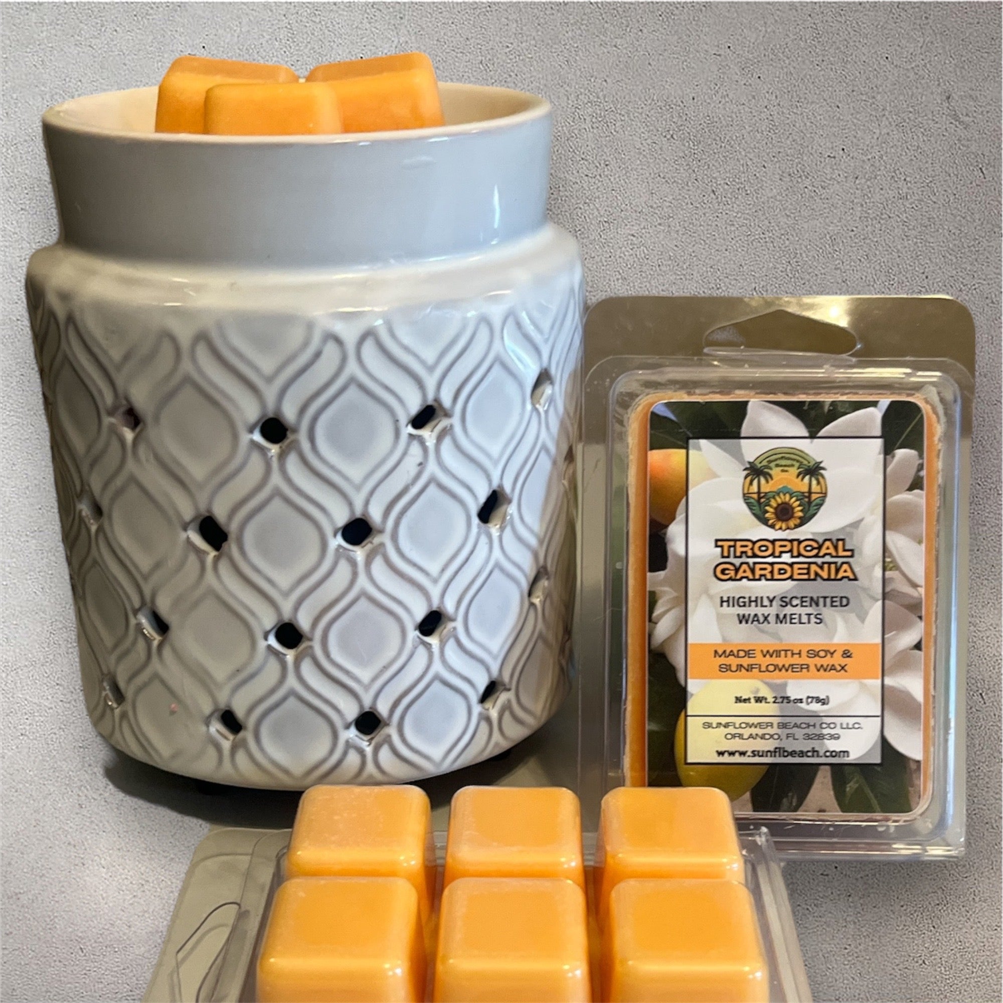 Tropical Gardenia - Scented Wax Melts - Soy & Sunflower Wax