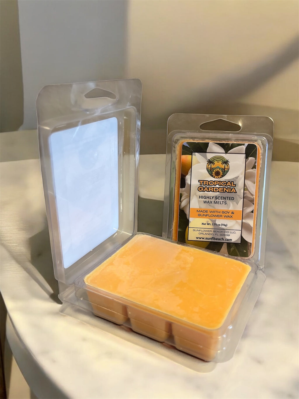 Tropical Gardenia - Scented Wax Melts - Soy & Sunflower Wax