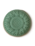 Handmade Green Soap in the Shape of a Sunflower