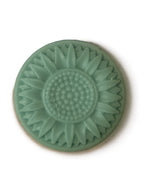 Handmade Green Soap in the Shape of a Sunflower