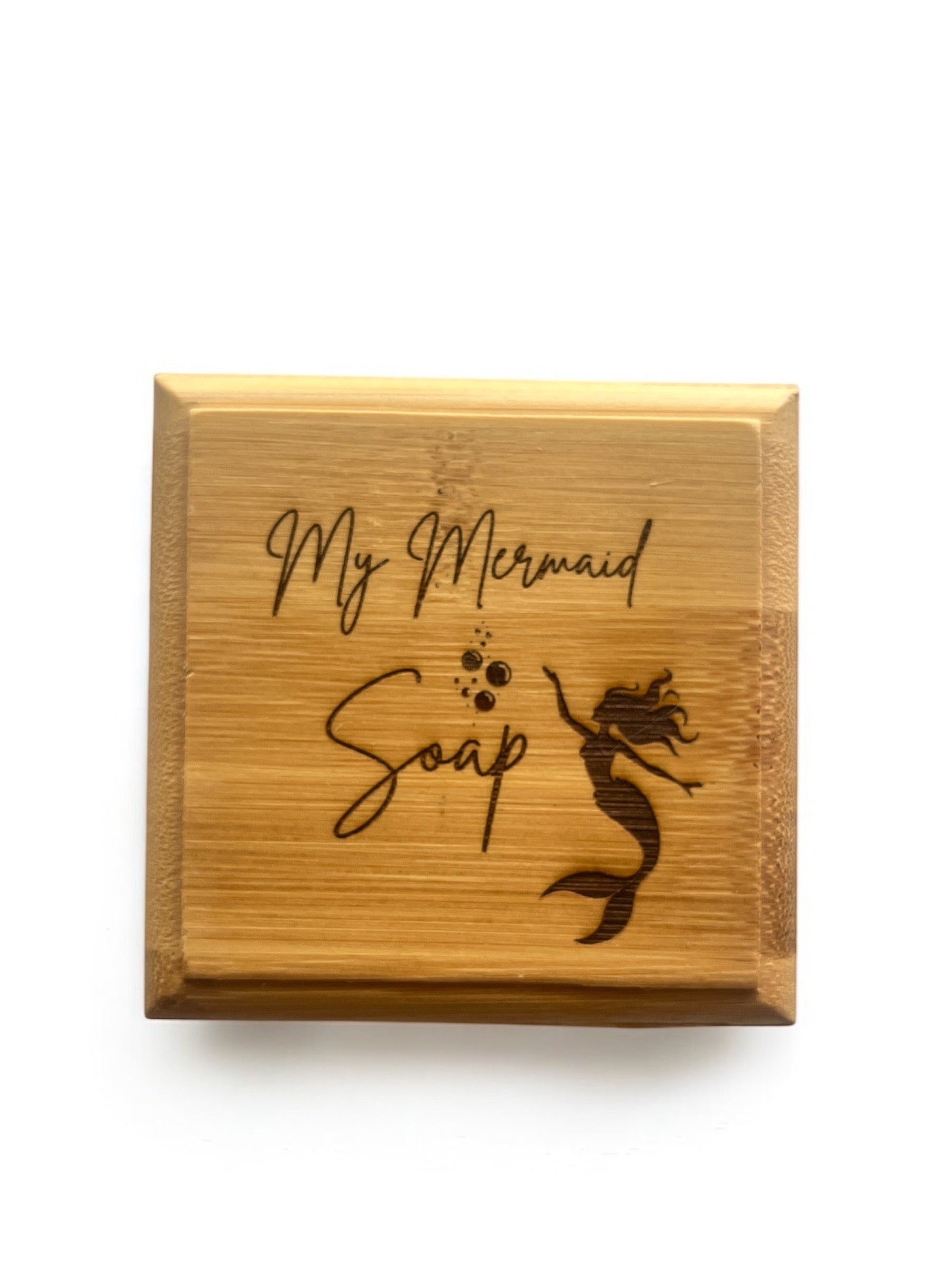 Mermaid Soap Saver Box l Handmade Bamboo Soap Dish l Bathroom Accessories