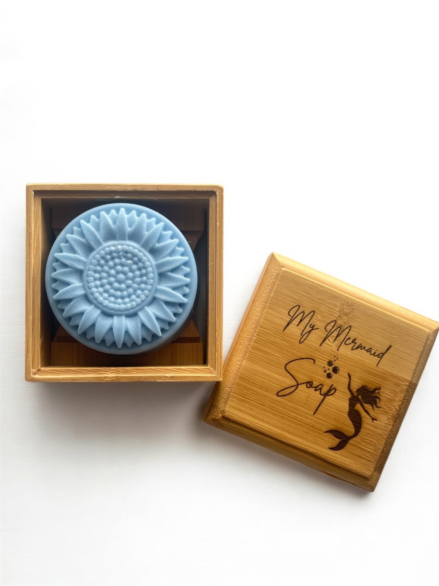 Mermaid Soap Saver Box l Handmade Bamboo Soap Dish l Bathroom Accessories