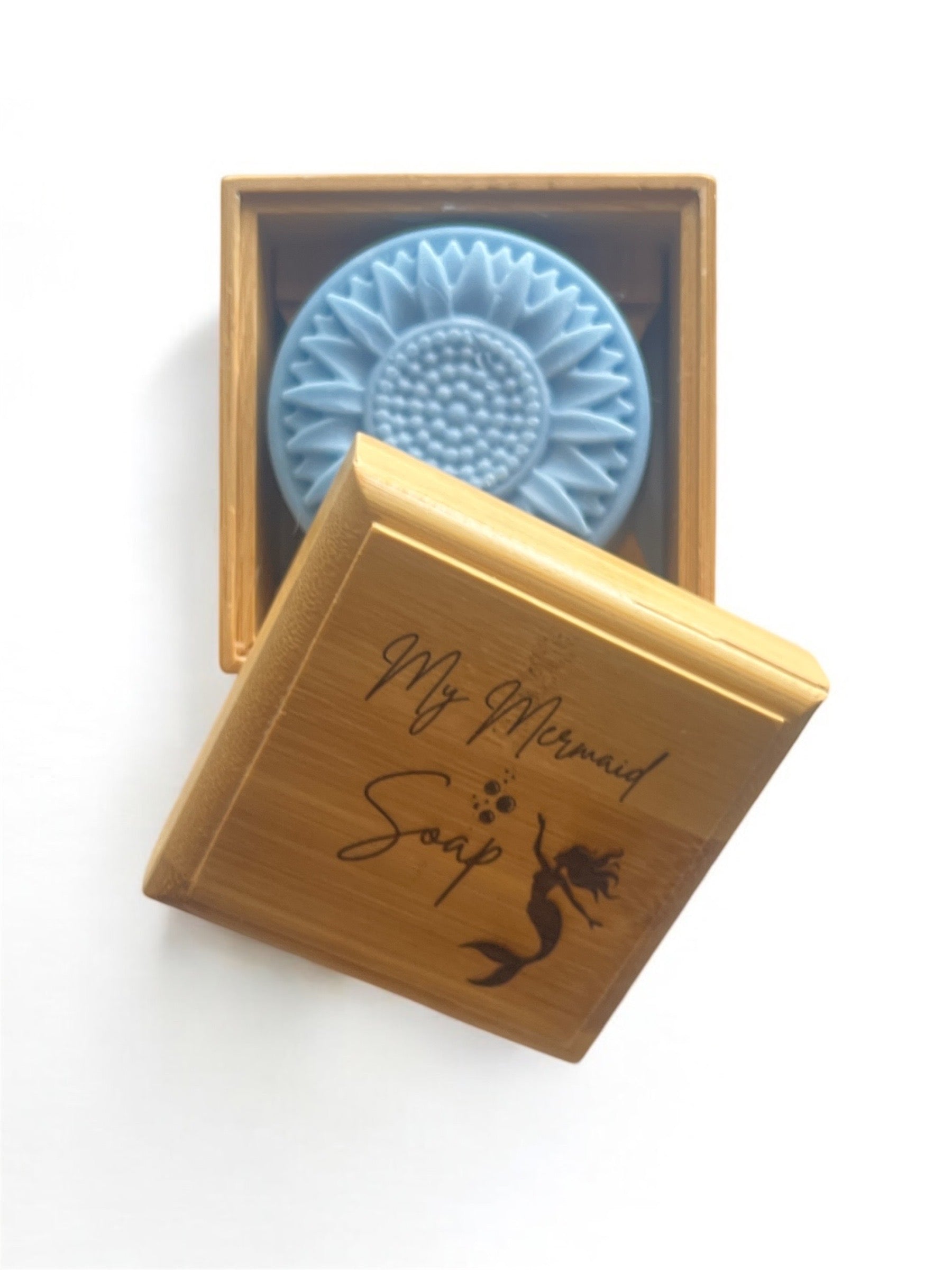 Mermaid Soap Saver Box l Handmade Bamboo Soap Dish l Bathroom Accessories
