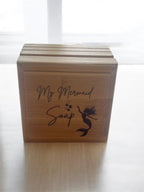 Mermaid Soap Saver Box l Handmade Bamboo Soap Dish l Bathroom Accessories