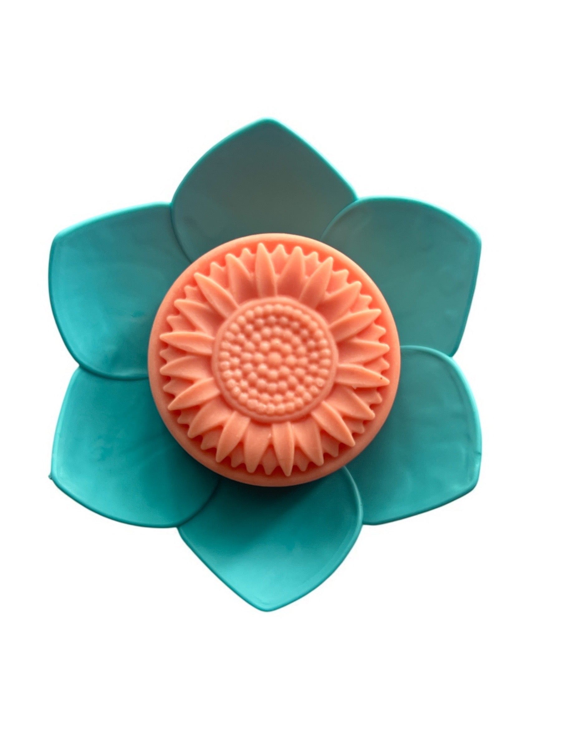 Beach Flower Silicone Soap Dish - Soap Saver, Extends Life of Soap