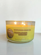 Sunflower Shores - 3 Wick Candle, Handmade Scented Floral Candle, Jasmine & Hyancith Essential Oil Candle