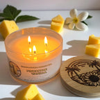 Pineapple Vanilla Luxury 3 Wick Candle - Tropical Candle, Strong Fragrance Throw