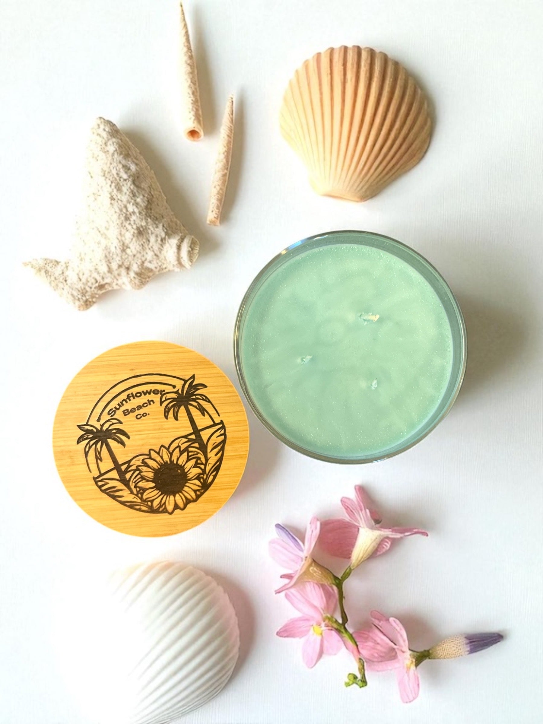 Washed Ashore 3 Wick Candle - Fresh, Ocean Scented Candle, Beach Candle Decor