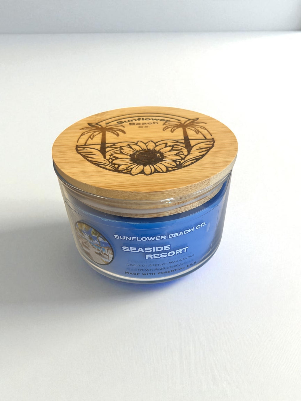 Seaside Resort 3 Wick Candle - Fresh, Ocean Scented Candle, Beach Candle Decor
