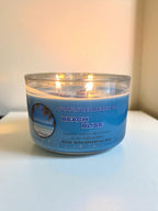Beach Bliss 3 Wick Candle - Fresh, Tropical Scented Candle, Beach Candle Decor