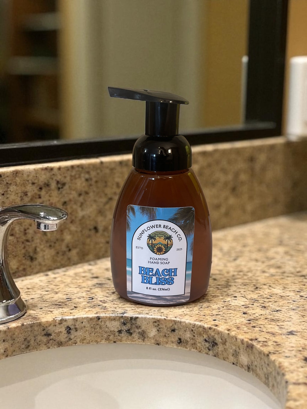 Beach Bliss - Foaming Hand Soap - All Natural Bathroom Soap With Essential Oils