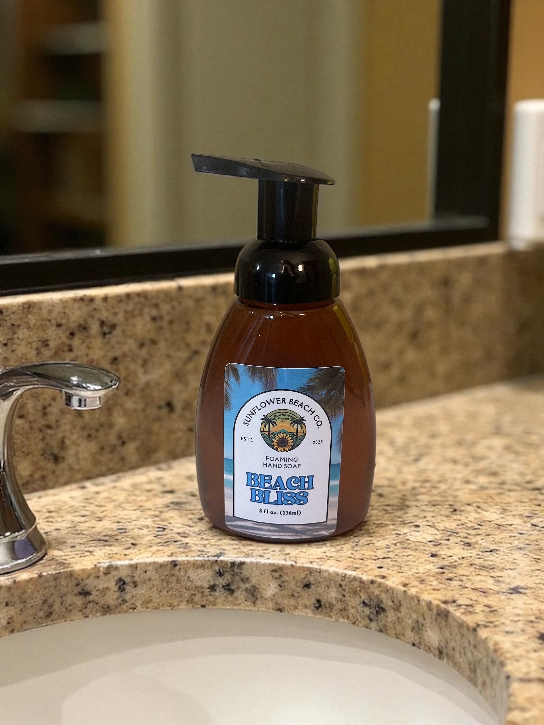 Beach Bliss - Foaming Hand Soap - All Natural Bathroom Soap With Essential Oils
