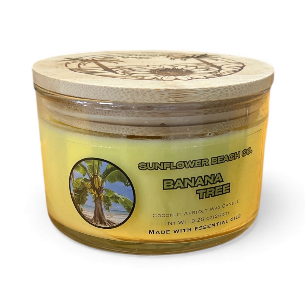 Banana Tree - 3 Wick Luxury Candle - Fast, Room Filling Fragrance