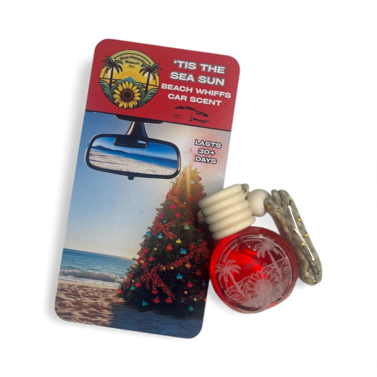 Car Air Freshener - Tis The Sea Sun - Beach Whiffs™ - Christmas Car Scent