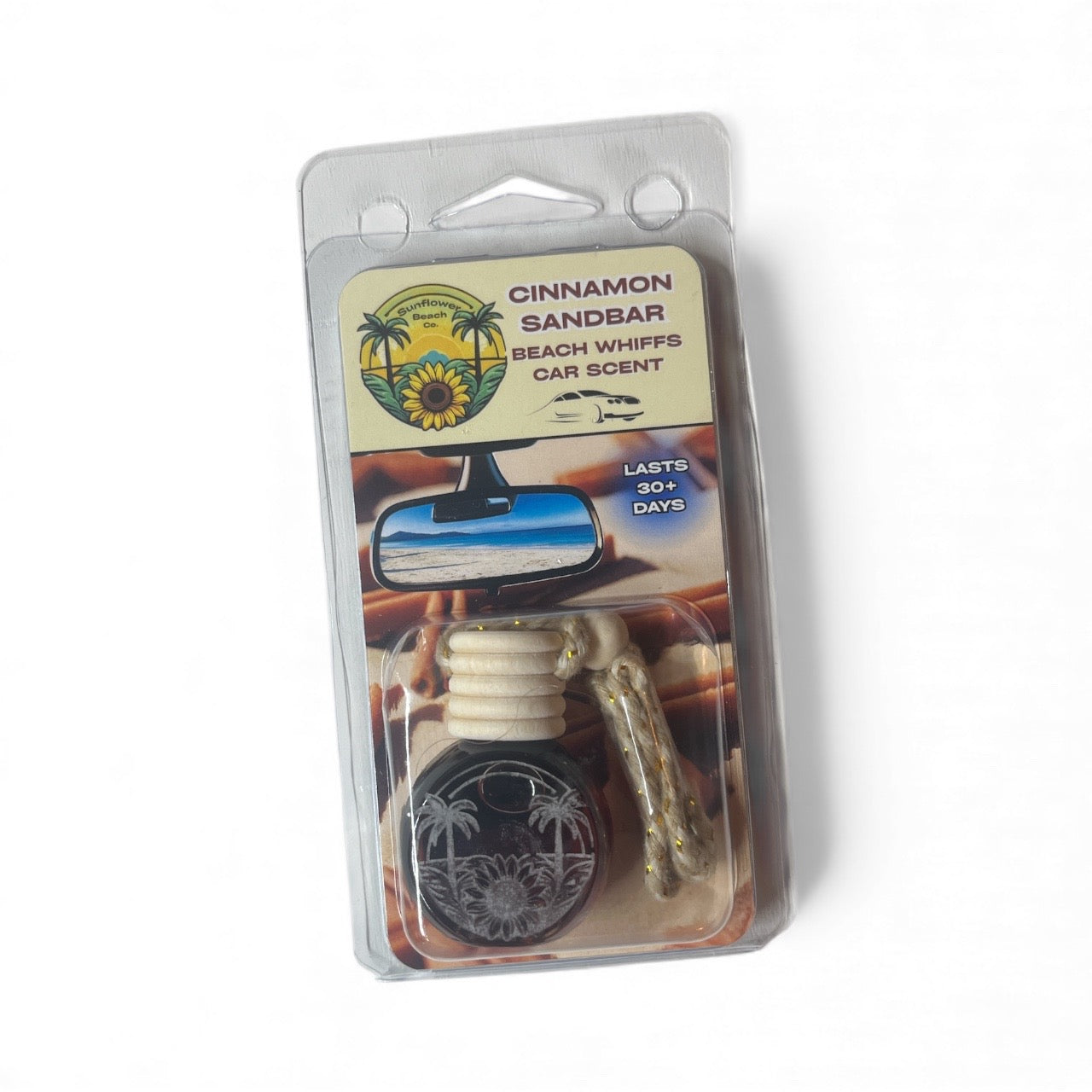 Car Air Freshener - Cinnamon Sandbar - Beach Whiffs™ - Holiday Car Scent