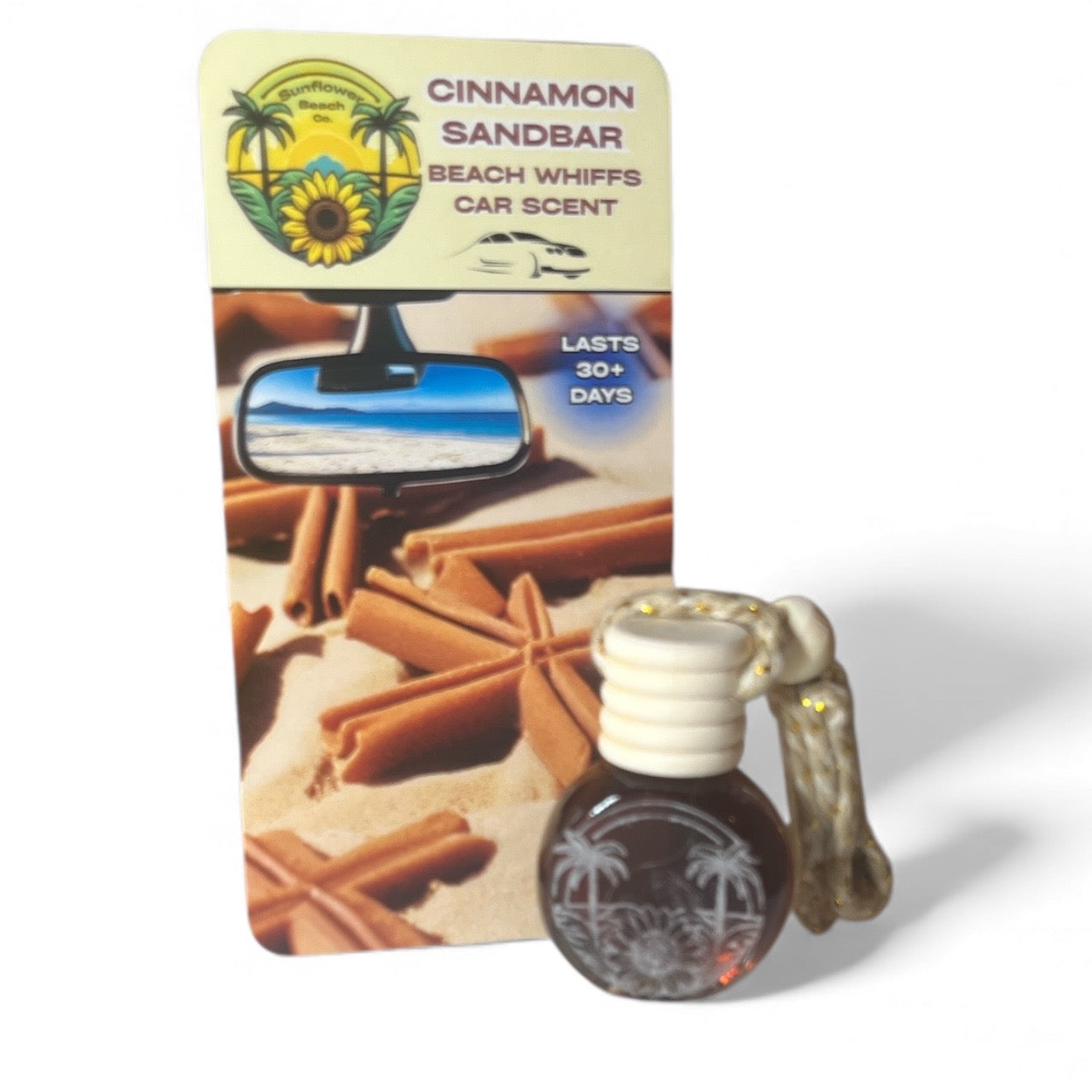Car Air Freshener - Cinnamon Sandbar - Beach Whiffs™ - Holiday Car Scent
