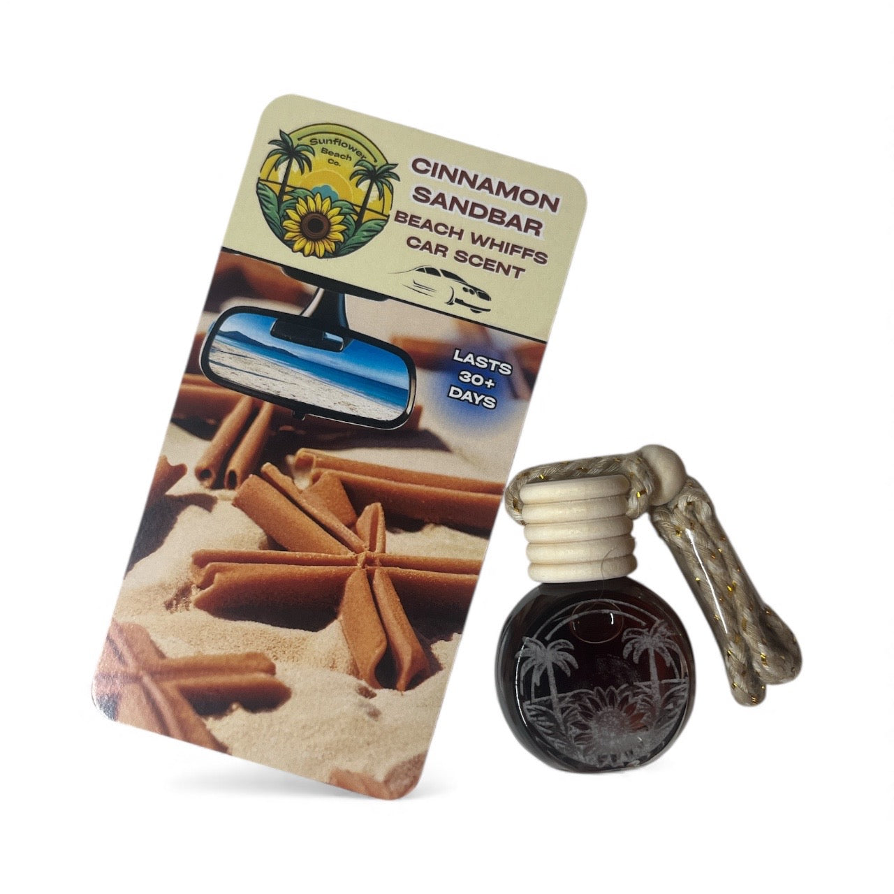 Car Air Freshener - Cinnamon Sandbar - Beach Whiffs™ - Holiday Car Scent