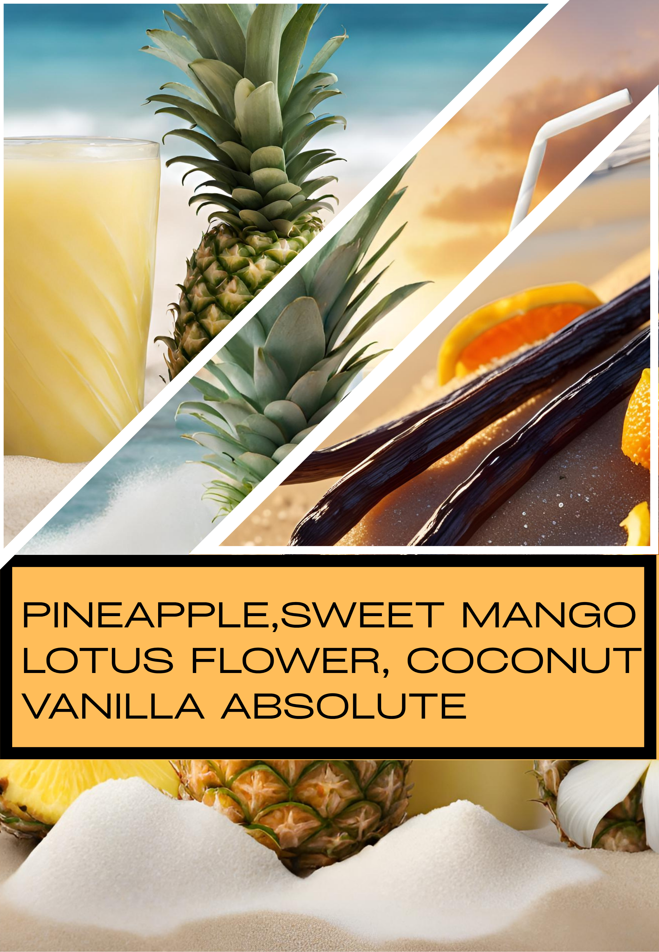 Pineapple Vanilla - Scented Wax Melts -Soy Wax Melts - Sunflower Wax - Handmade