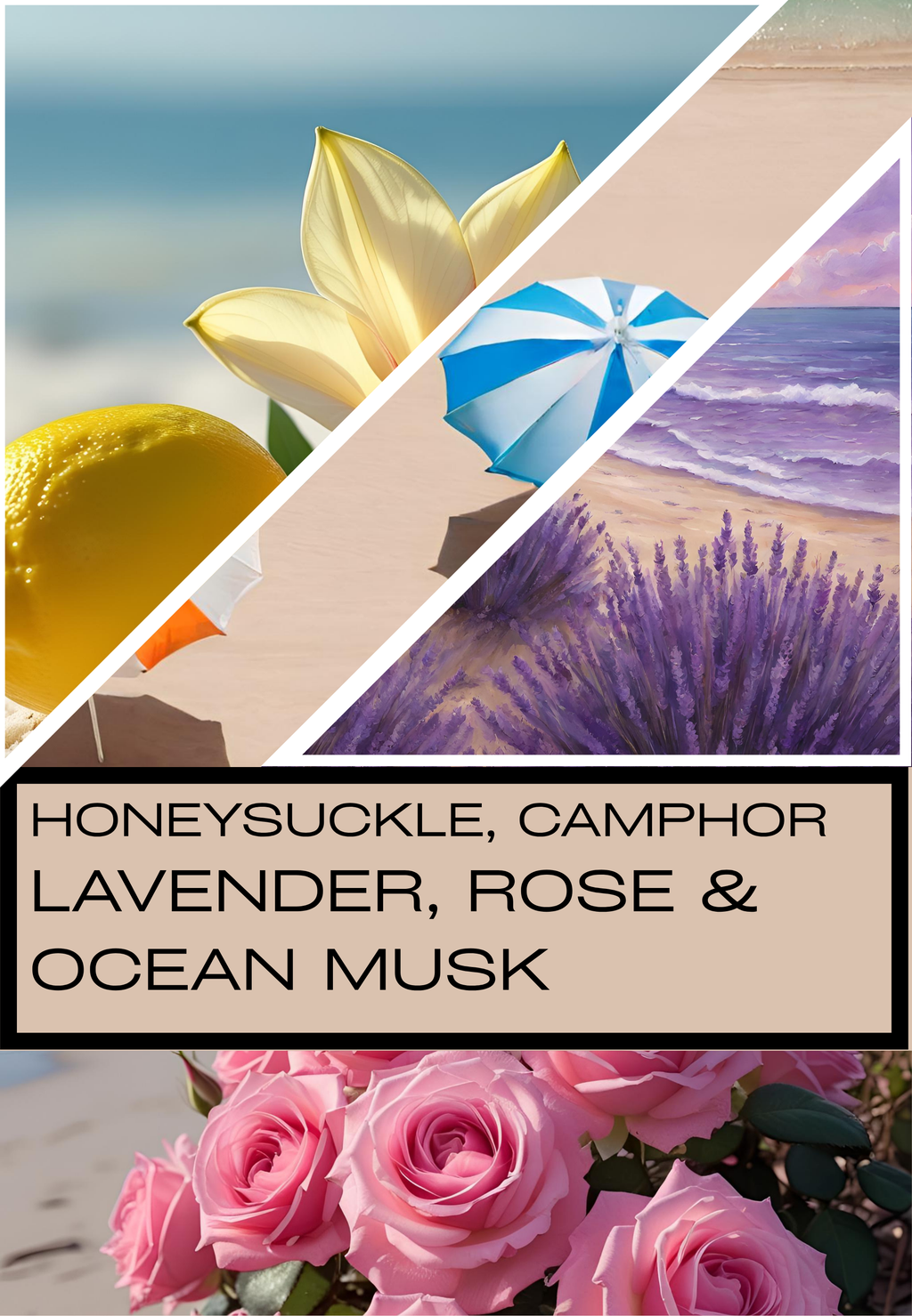Umbrella Weather 3 Wick Candle - Fresh, Sunscreen Scented Candle , Handmade Candle