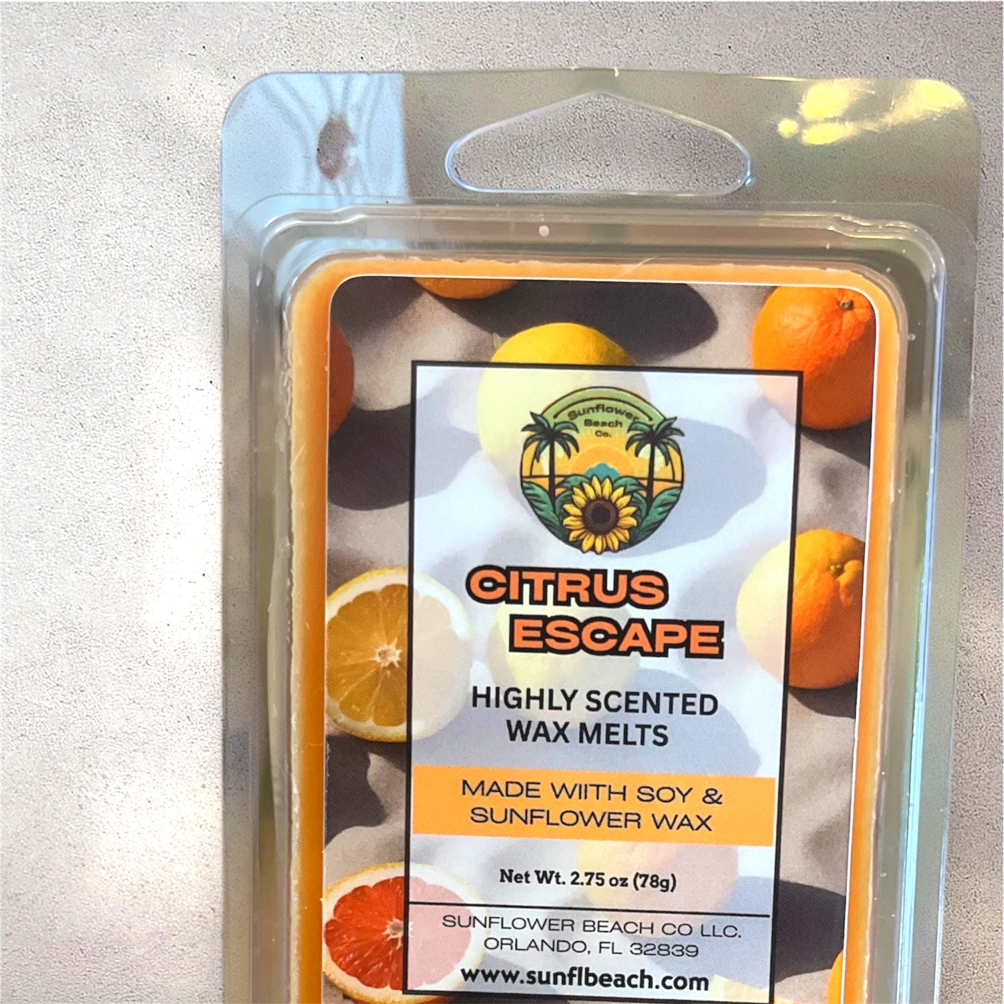 Citrus Escape - Scented Wax Melts - Soy & Sunflower Wax - Handmade & Highy Scented