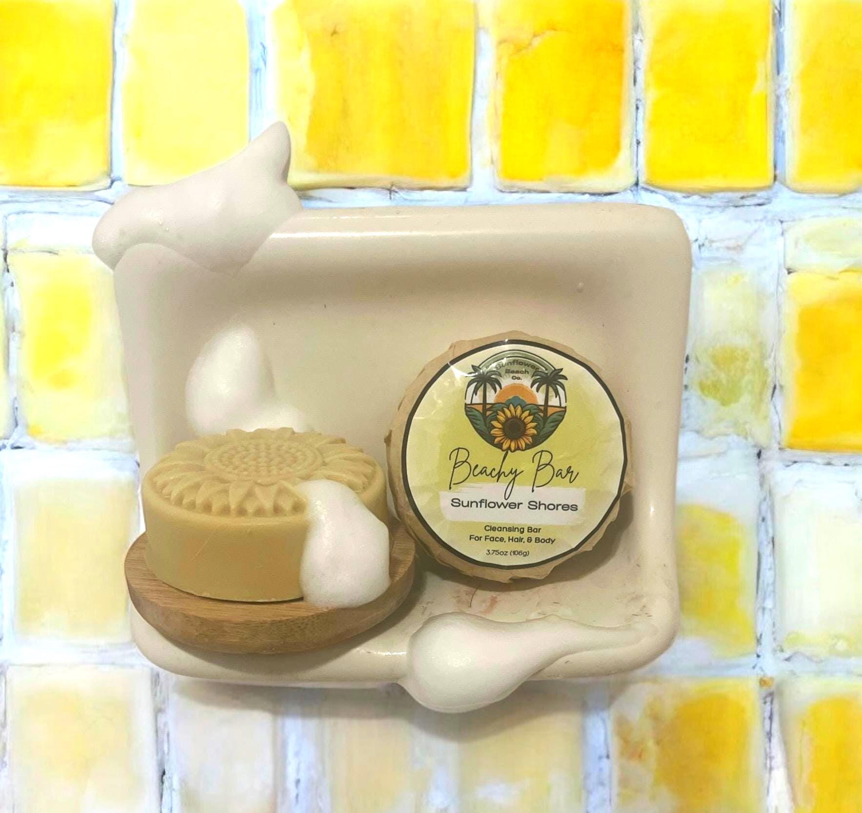 Handmade Soap - Sunflower Shores - 3 in 1 - Face Wash - Shampoo Bar - Body Soap