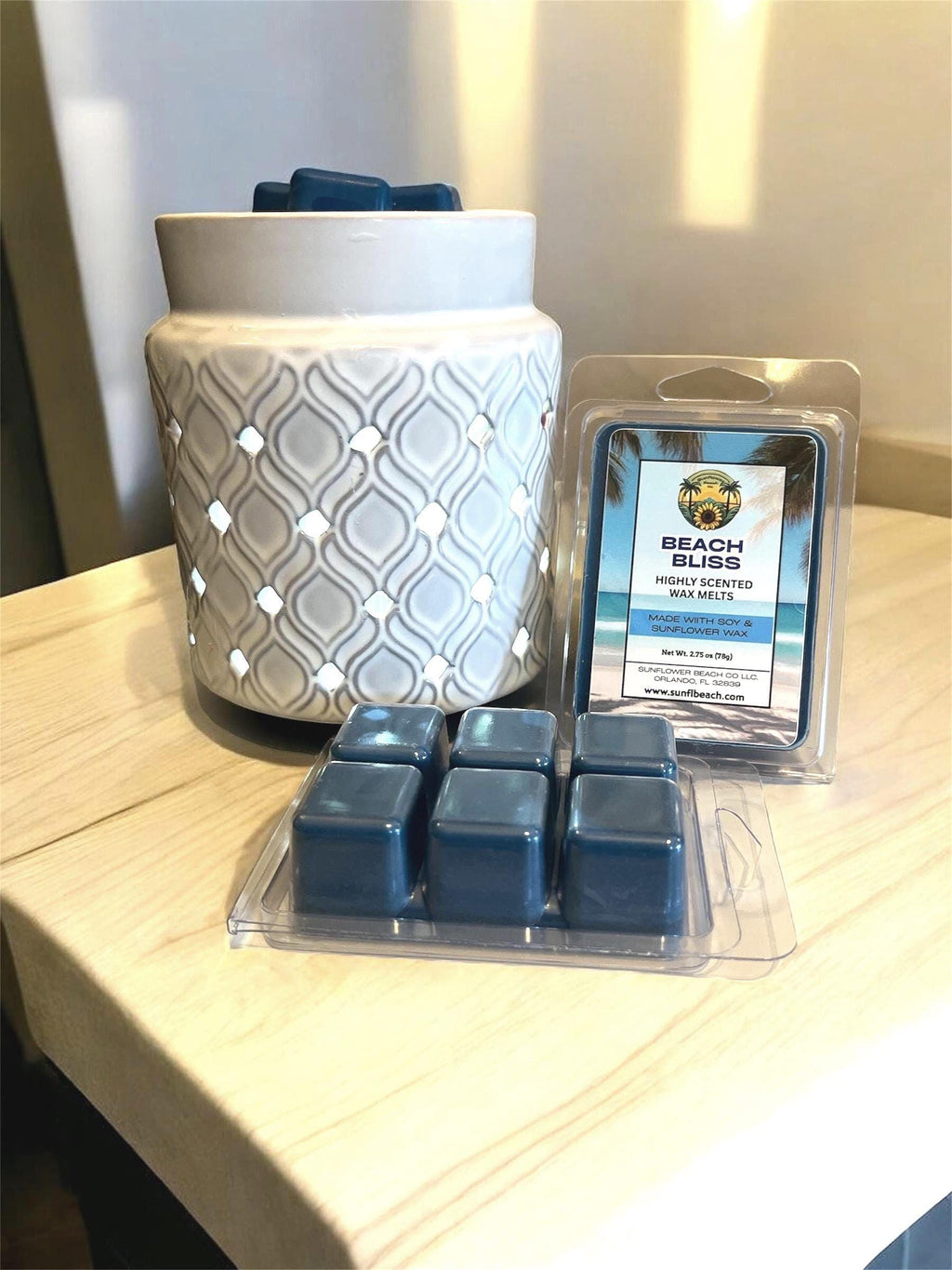 Beach Bliss - Scented Wax Mels -  Soy & Sunflower Wax - Handmade Wax Tarts
