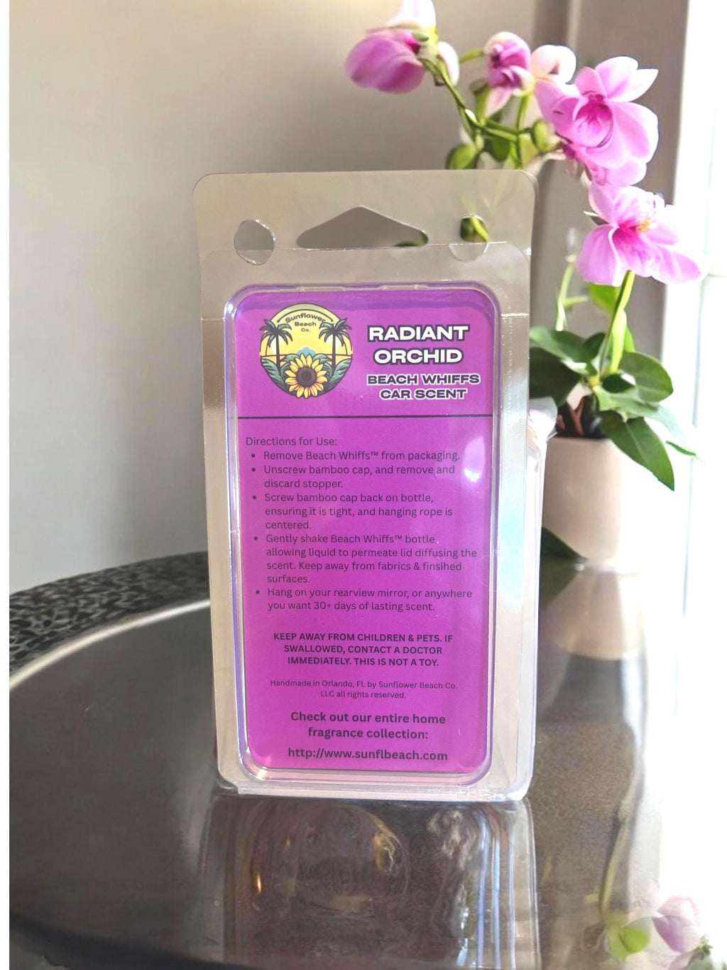 Car Air Freshener - Radiant Orchid - Beach Whiffs™ Car Diffuser