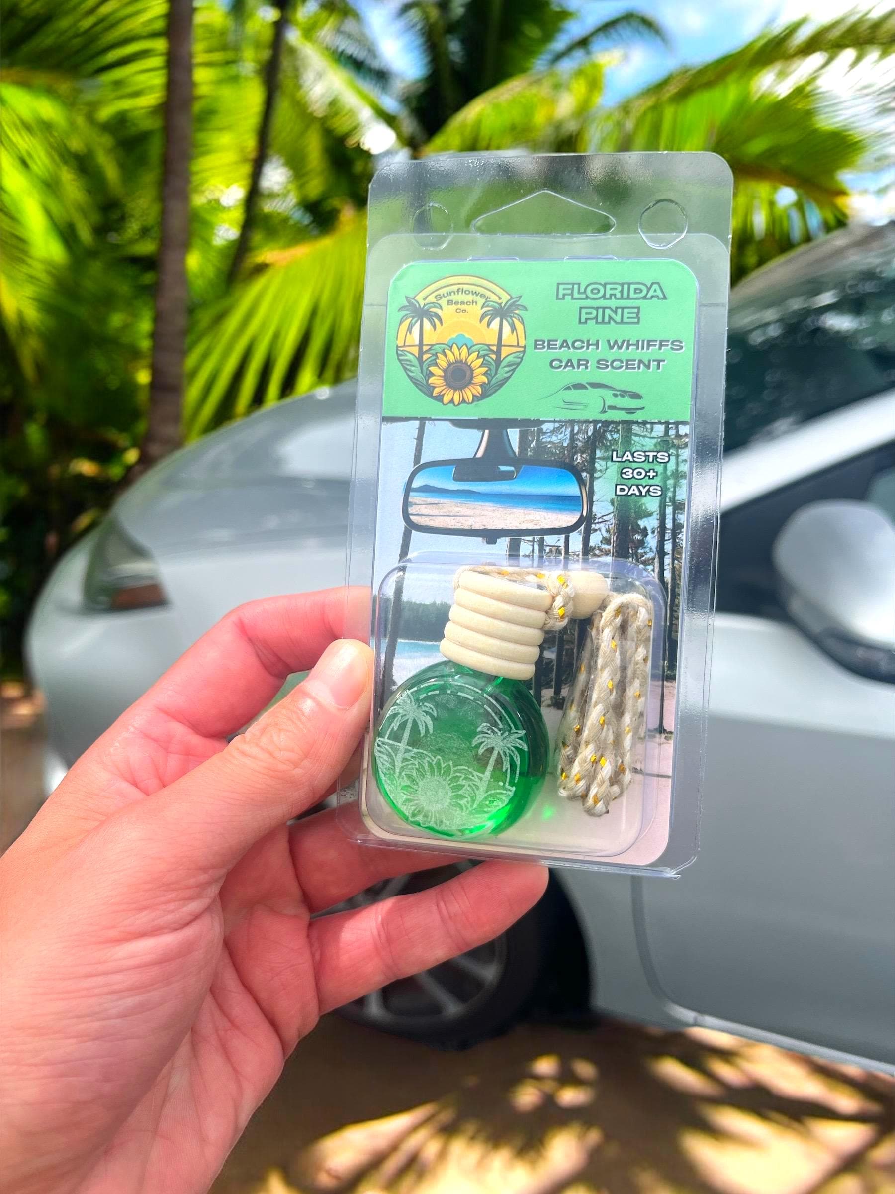 Car Air Freshener - Florida Pine - Beach Whiffs™ Hanging Car Diffuser